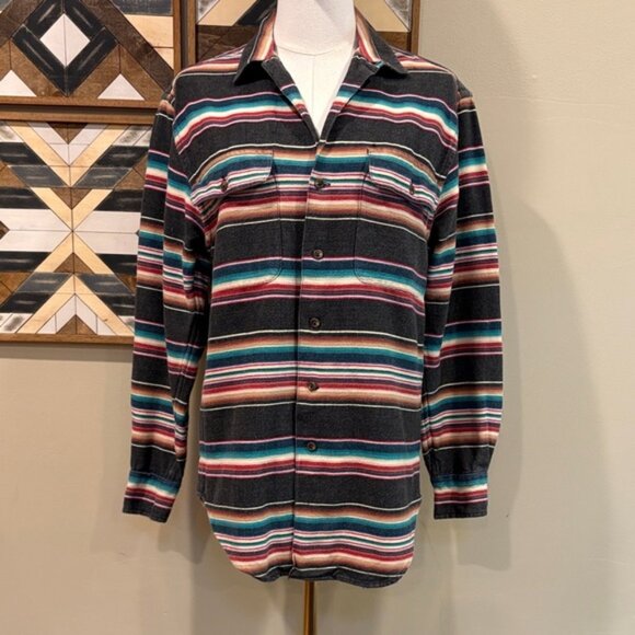 Vintage Ralph Lauren Hand Woven Cotton Southwestern Button Down Shirt sz Medium - Picture 3 of 12